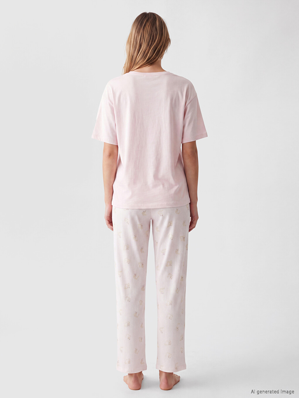 Roze Pidžama Komplet Žena-3