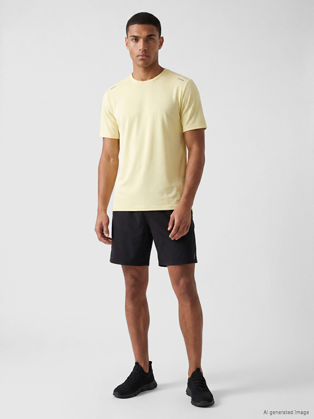 Man Yellow Sports T-shirt-1