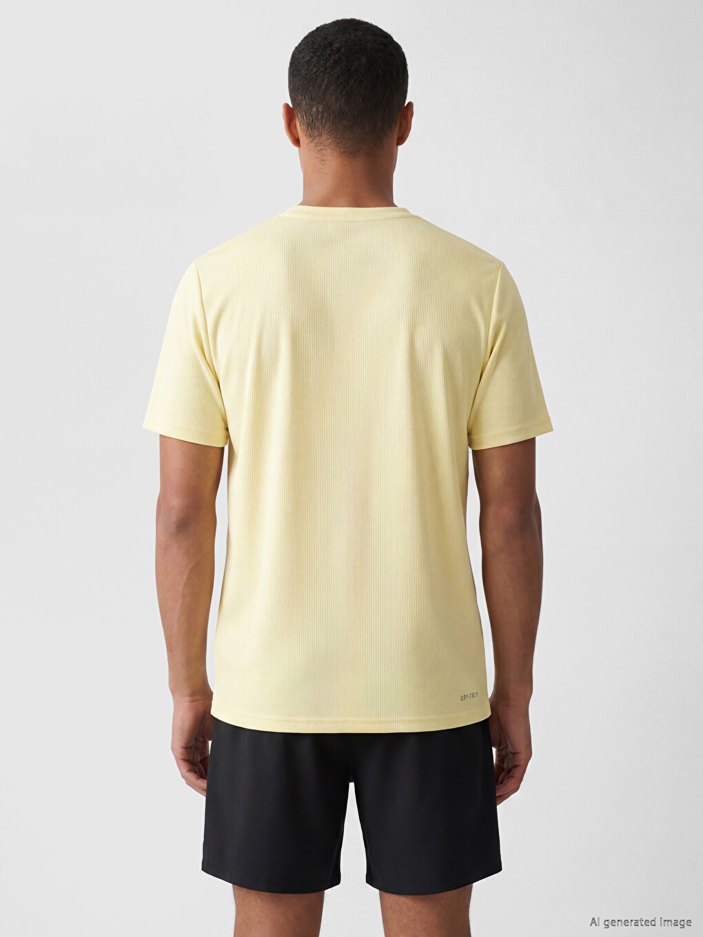 Man Yellow Sports T-shirt-3