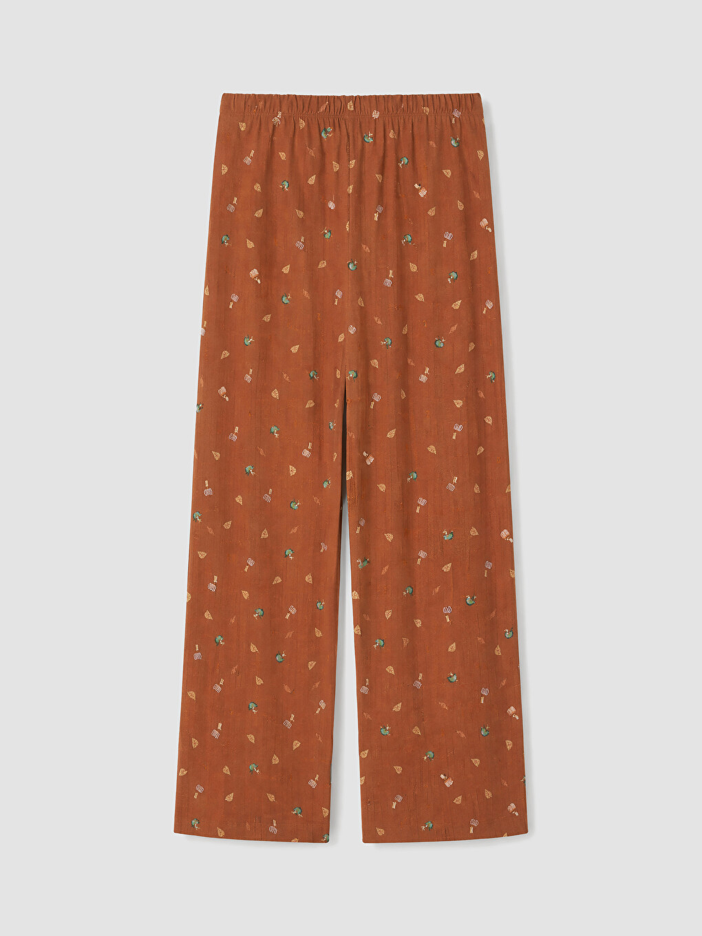 Set De Pijama Pentru Femei Cu Model, Cu Guler În Formă De U-10