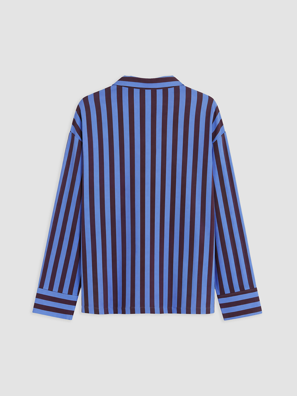 Shirt Collar Striped Women's Pyjamas Set-6
