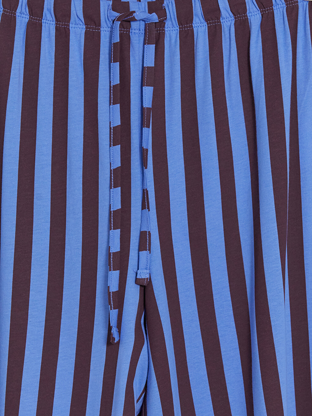 Shirt Collar Striped Women's Pyjamas Set-10