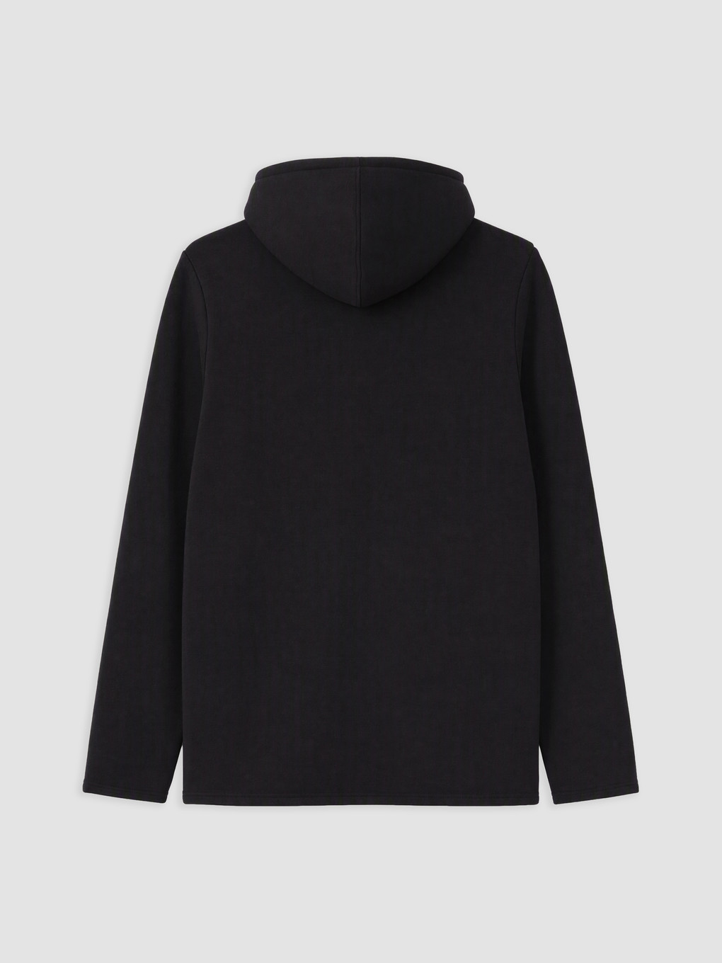Siyah Kapüşonlu Fermuarlı Sweatshirt-1