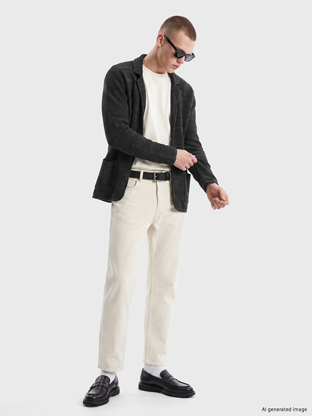 Man Black Cardigan-1