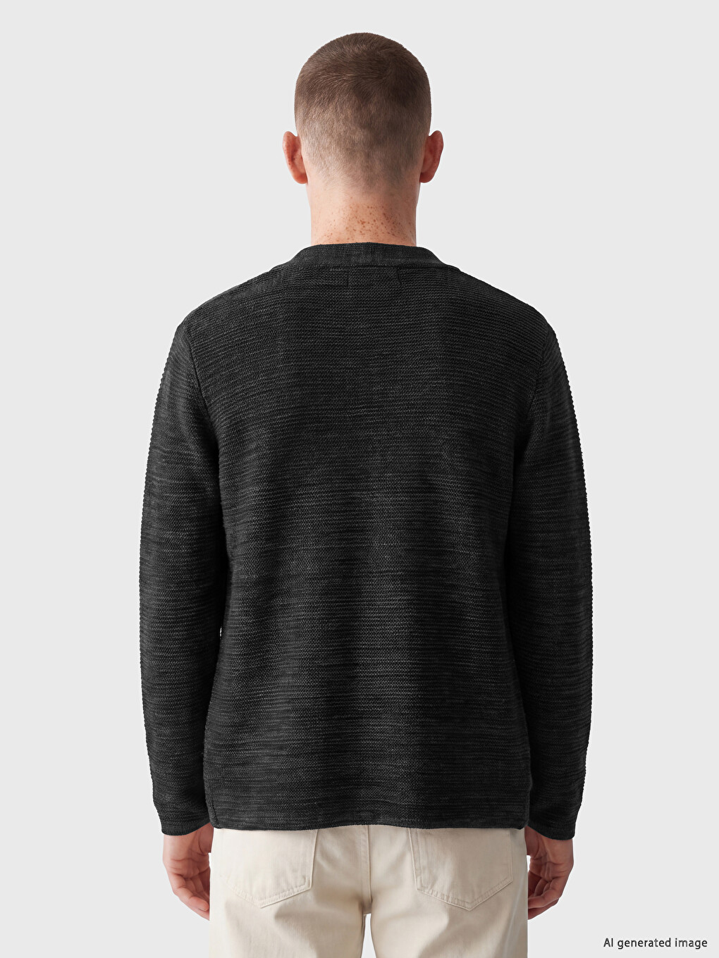 Man Black Cardigan-3