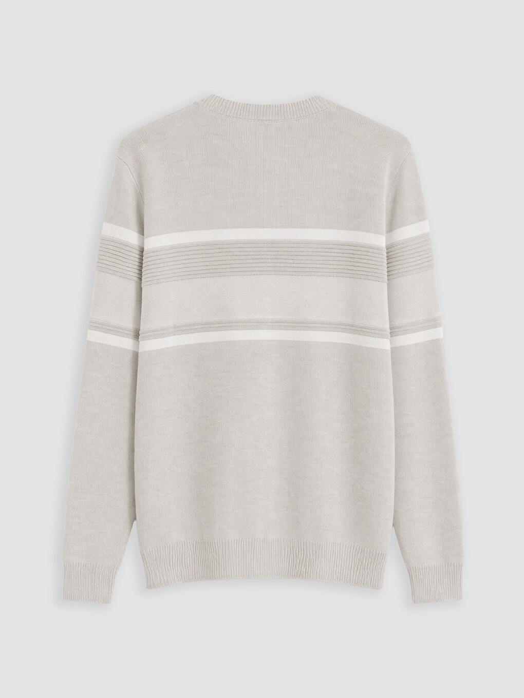 Pull-over En Maille À Rayures À Col Rond Pour Homme-5