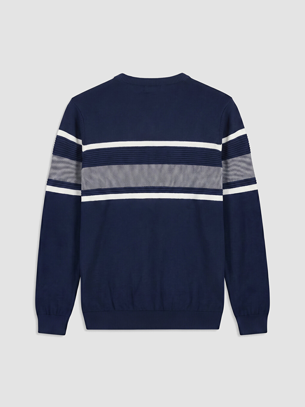 Crew Neck Striped Men's Knitwear Sweater-2