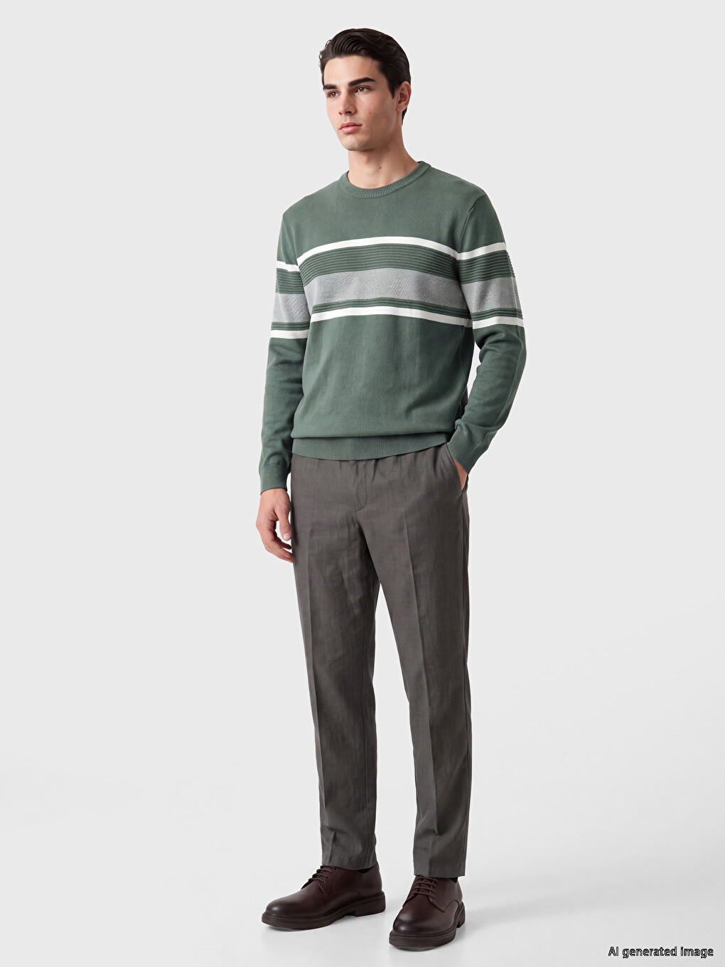 Pull-over Vert Homme-1