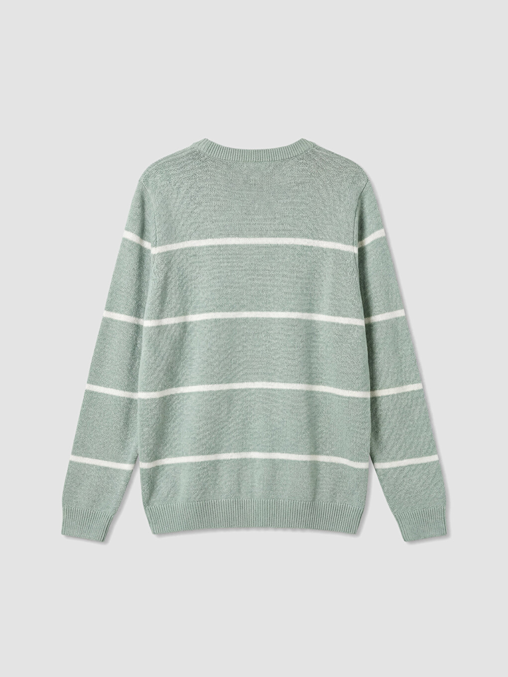 Pull-over En Maille À Rayures À Col Rond Pour Homme-5