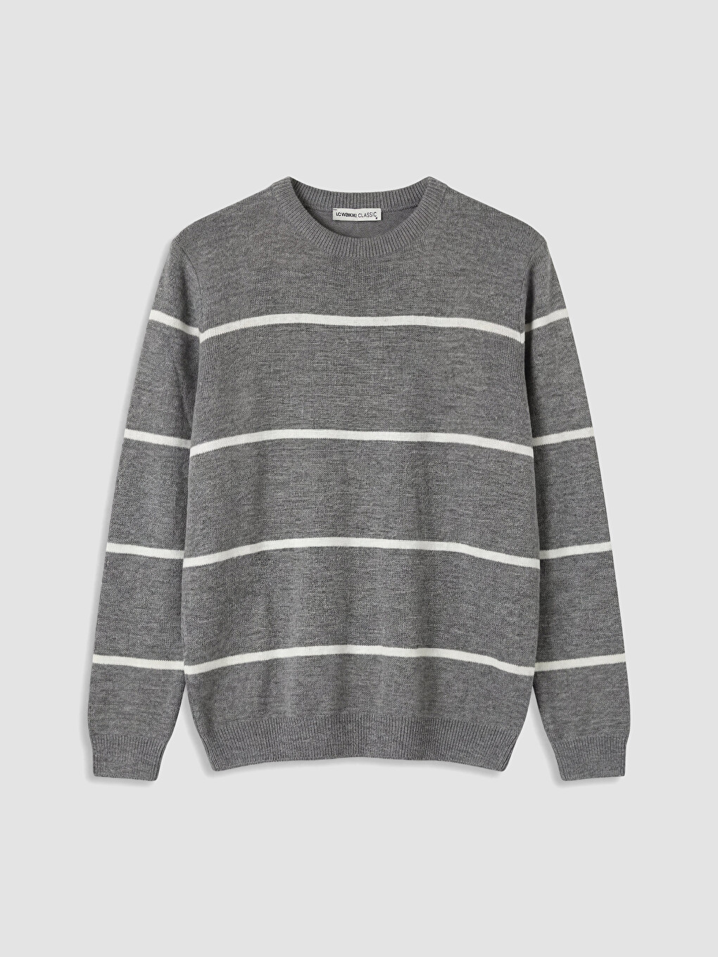 Crew Neck Striped Men's Knitwear Sweater-3