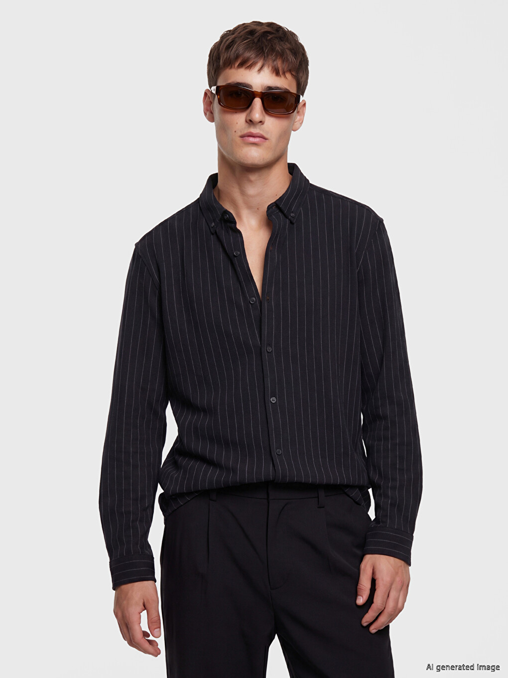 Slim Fit Striped Men's Shirt