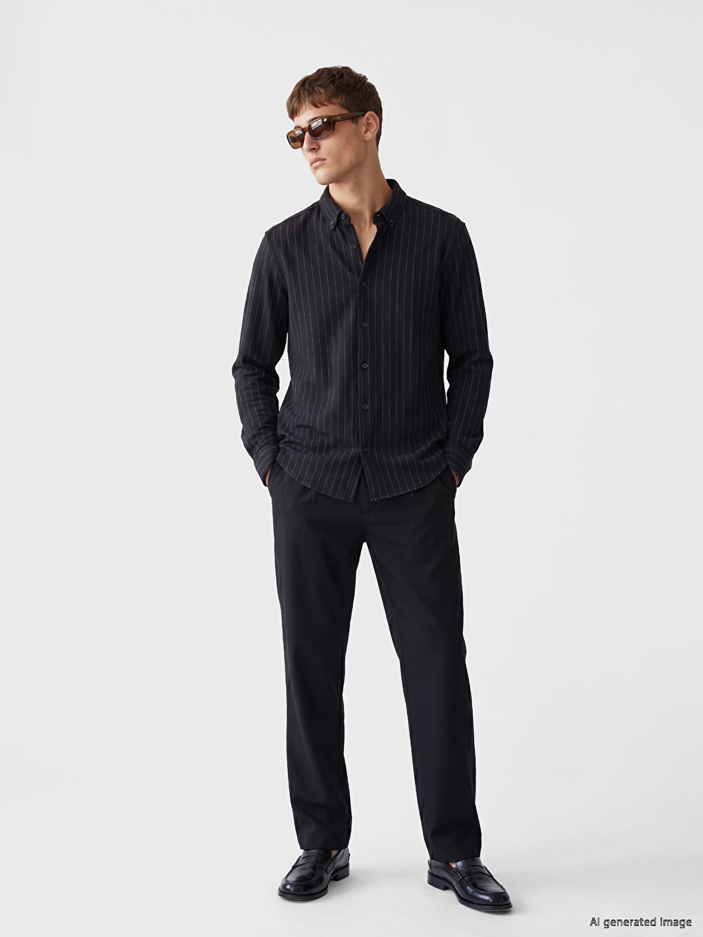 Slim Fit Striped Men's Shirt-1