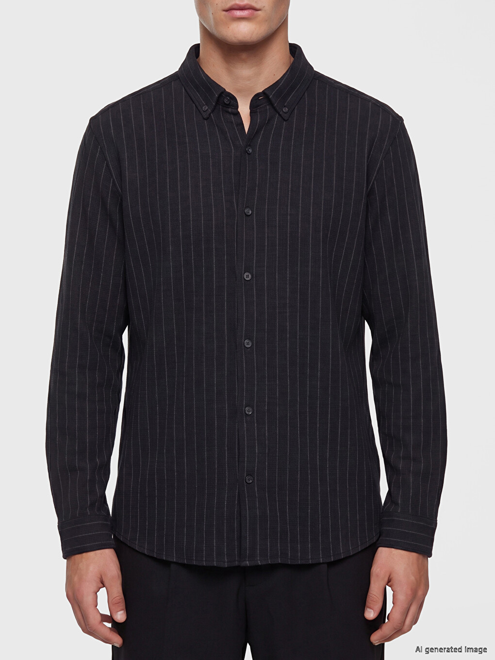Slim Fit Striped Men's Shirt-2