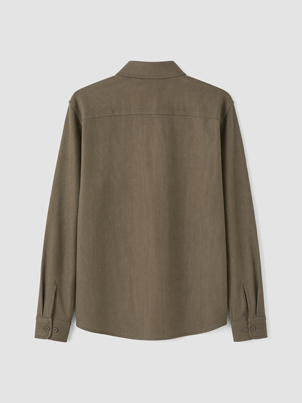 Yeşil Slim Fit Erkek Dokulu Gömlek-6