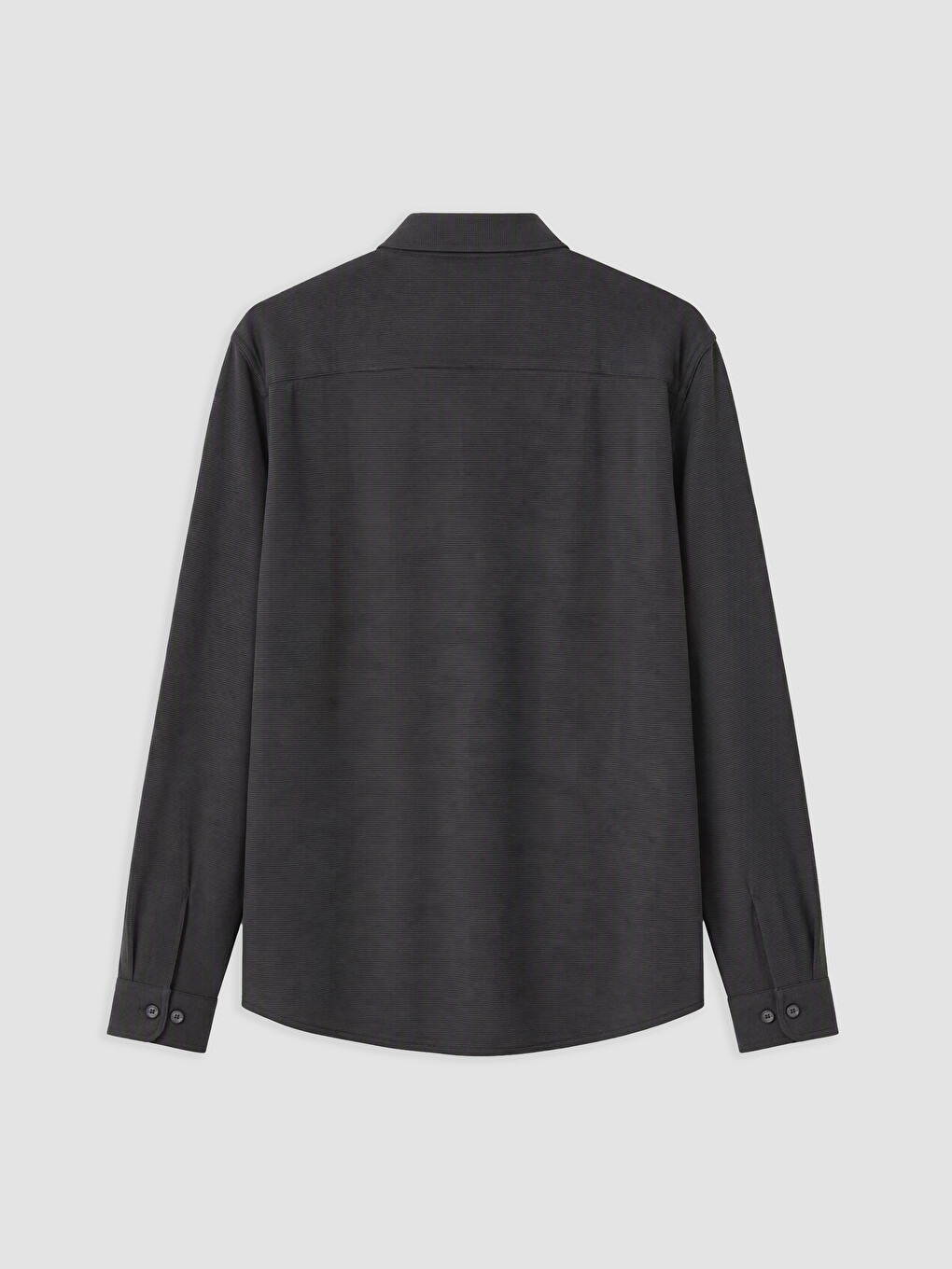 Antrasit Slim Fit Dokulu Erkek Gömlek-1