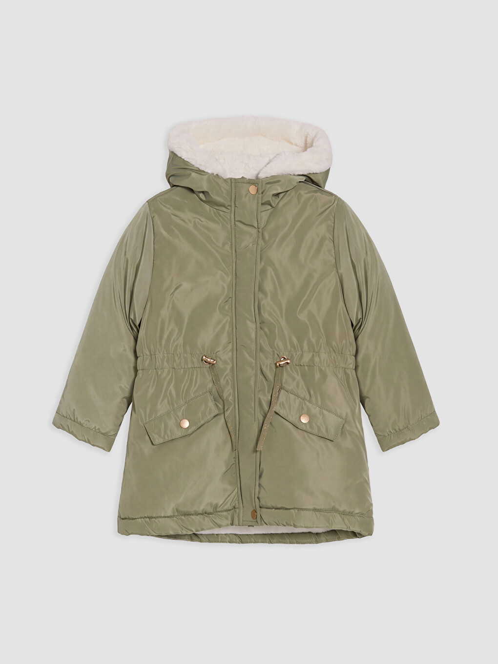 Girl Green Coat