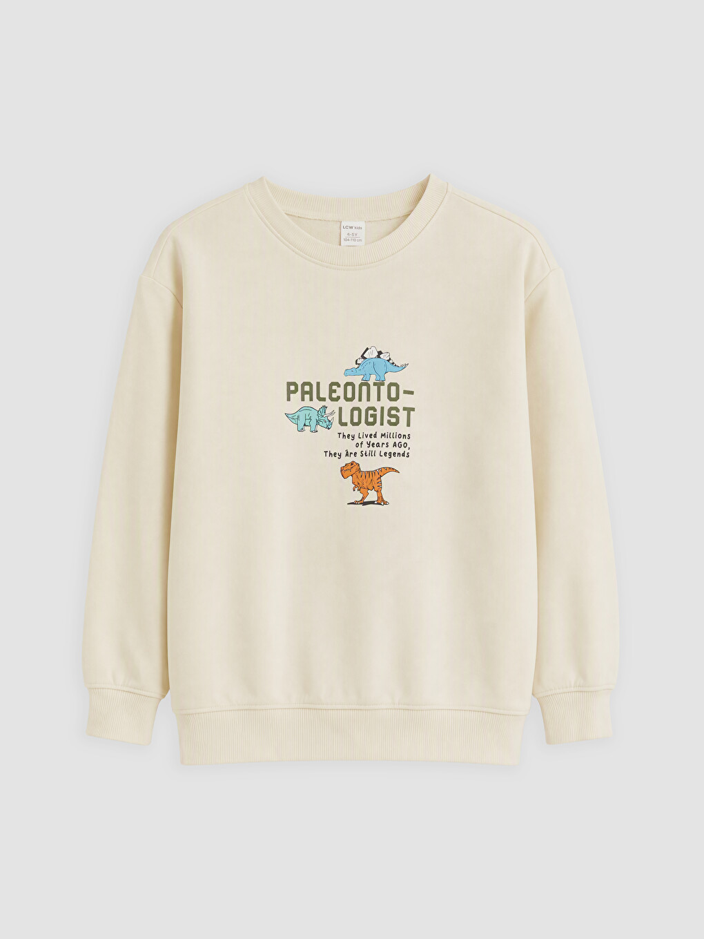 Bej Baskılı Erkek Çocuk Sweatshirt