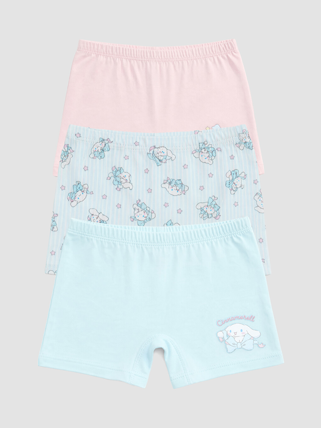 Mavi Cinnamoroll Baskılı Kız Çocuk Boxer 3'lü-5