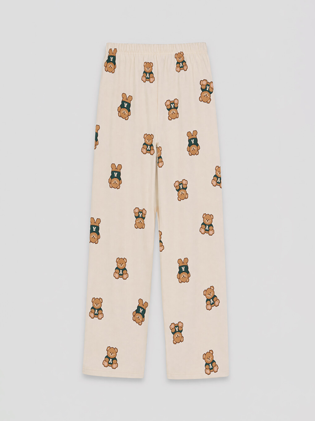 Pembe Gömlek Yaka Baskılı Kadın Pijama Takımı-4