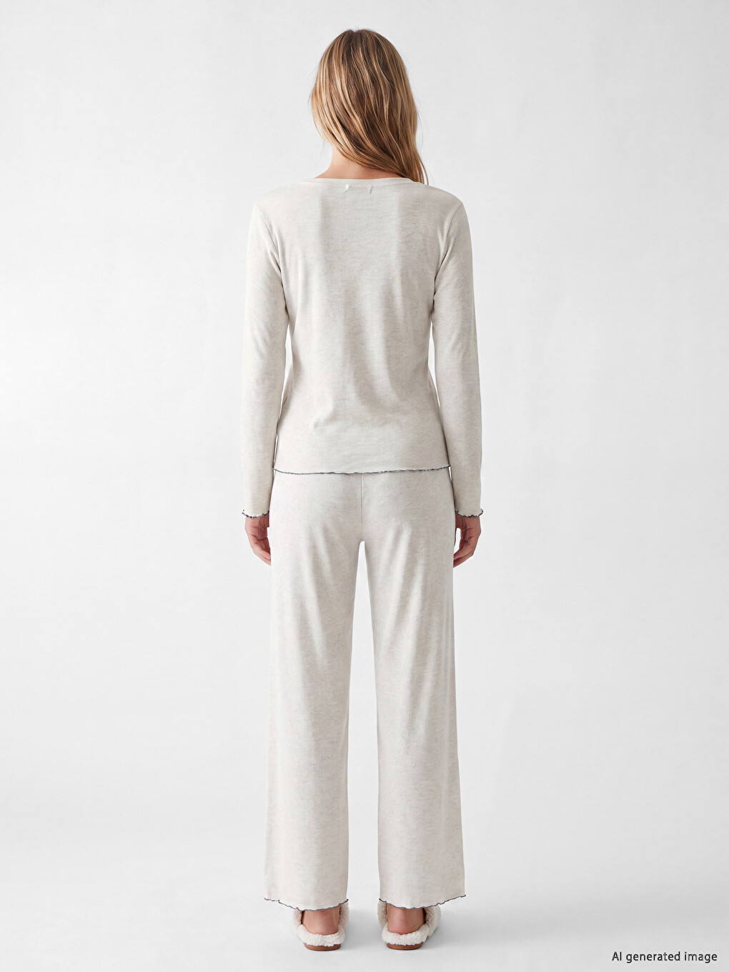 V Neck Embroidered Women's Pyjamas Set-3
