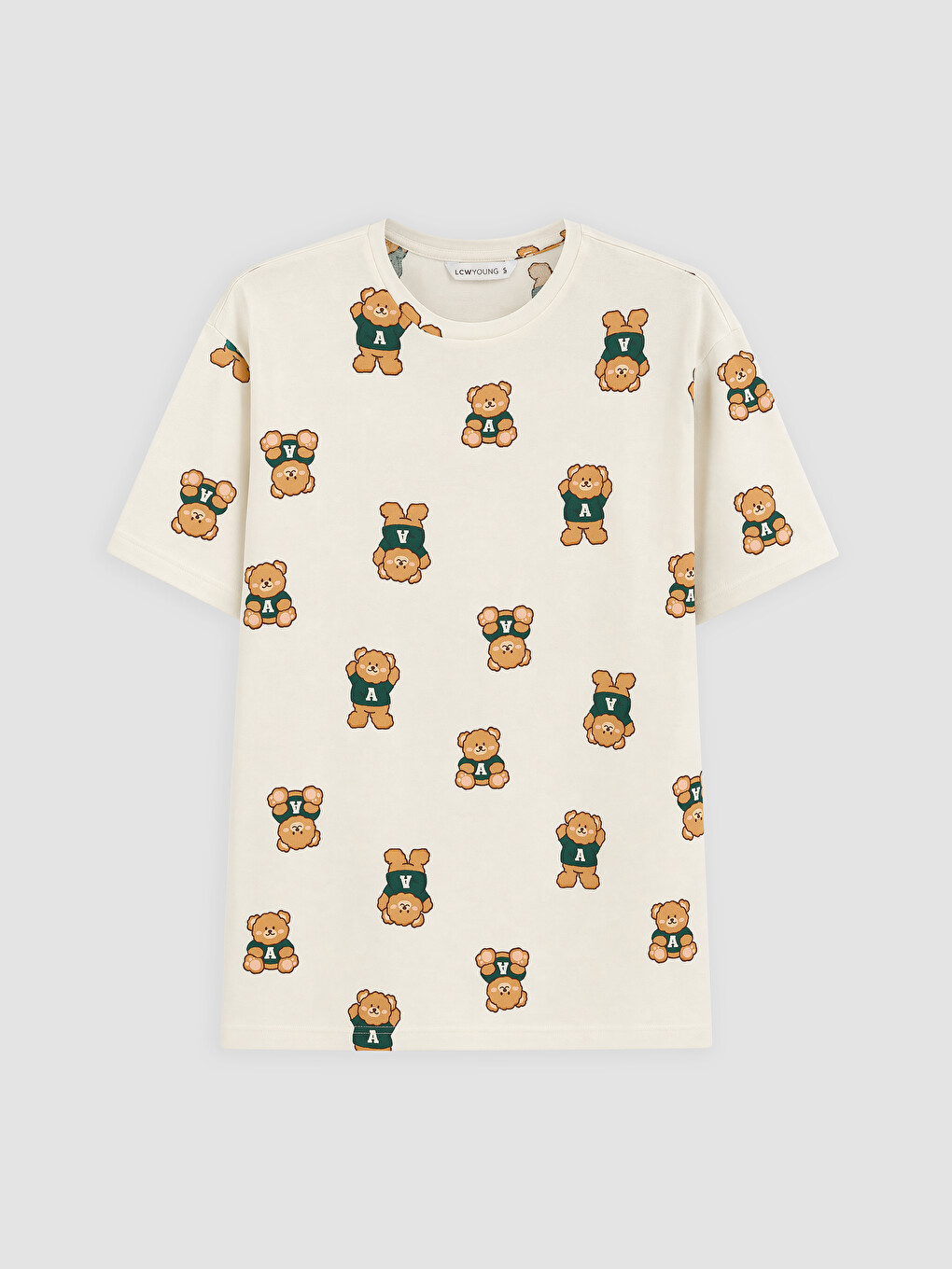 Bear Printed Women's Shortie Pyjamas Set-1