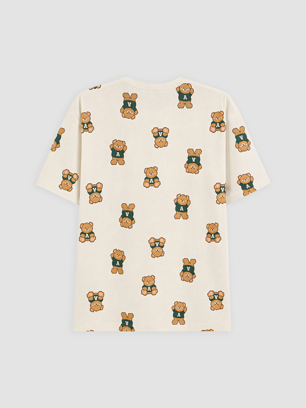 Bear Printed Women's Shortie Pyjamas Set-3