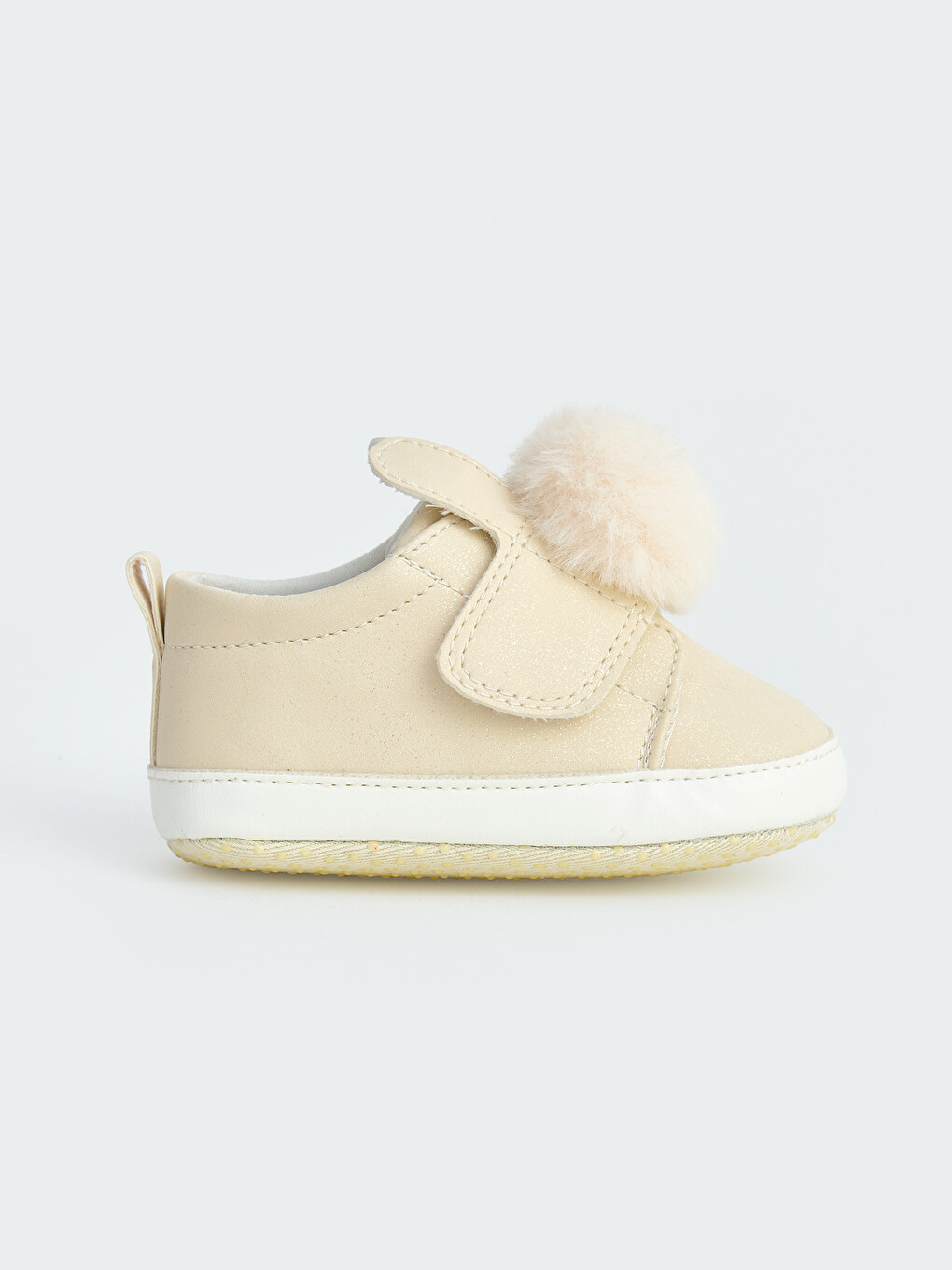 Girl Beige Pram Shoes-1