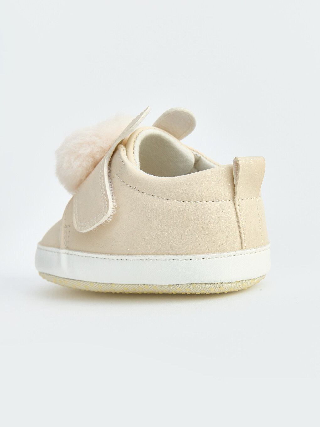 Girl Beige Pram Shoes-4
