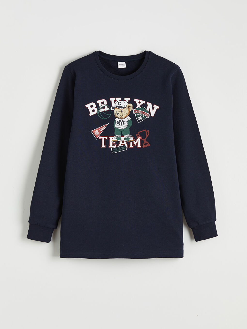 Lacivert Ayı Teddy Baskılı Erkek Çocuk Pijama Takımı-1