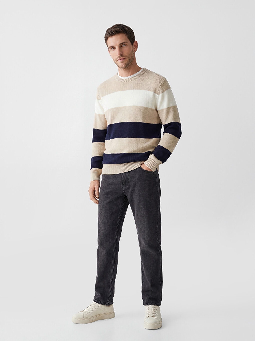 Pull-over Marine Homme-1