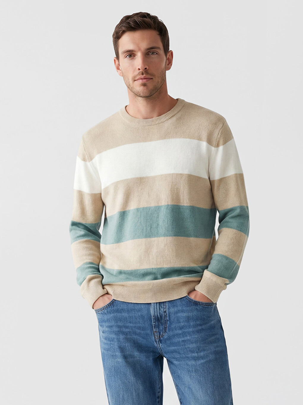 Man Beige Sweater