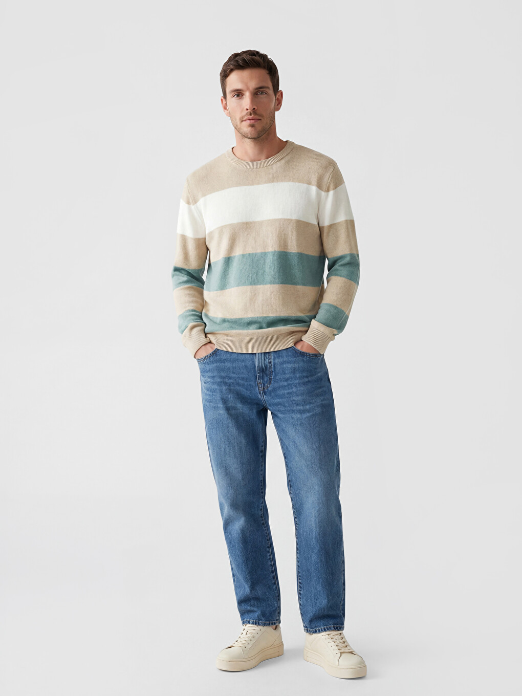 Man Beige Sweater-1