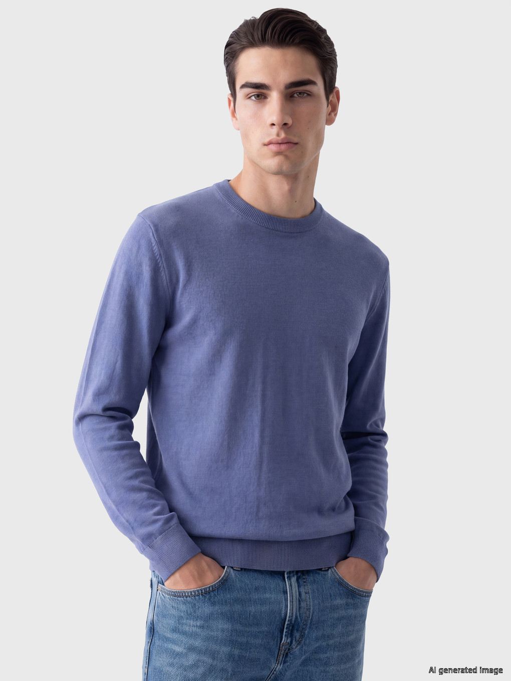 Crew Neck Men's Knitwear Sweater