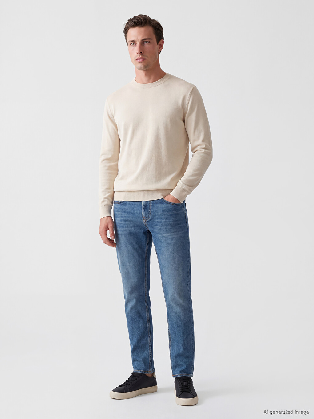 Crew Neck Men's Sweater-1
