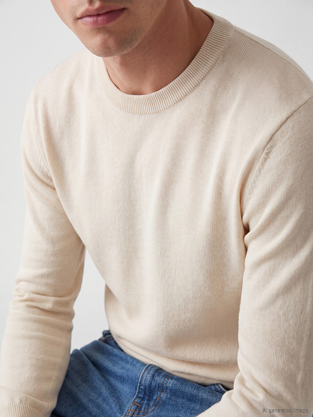 Crew Neck Men's Sweater-2