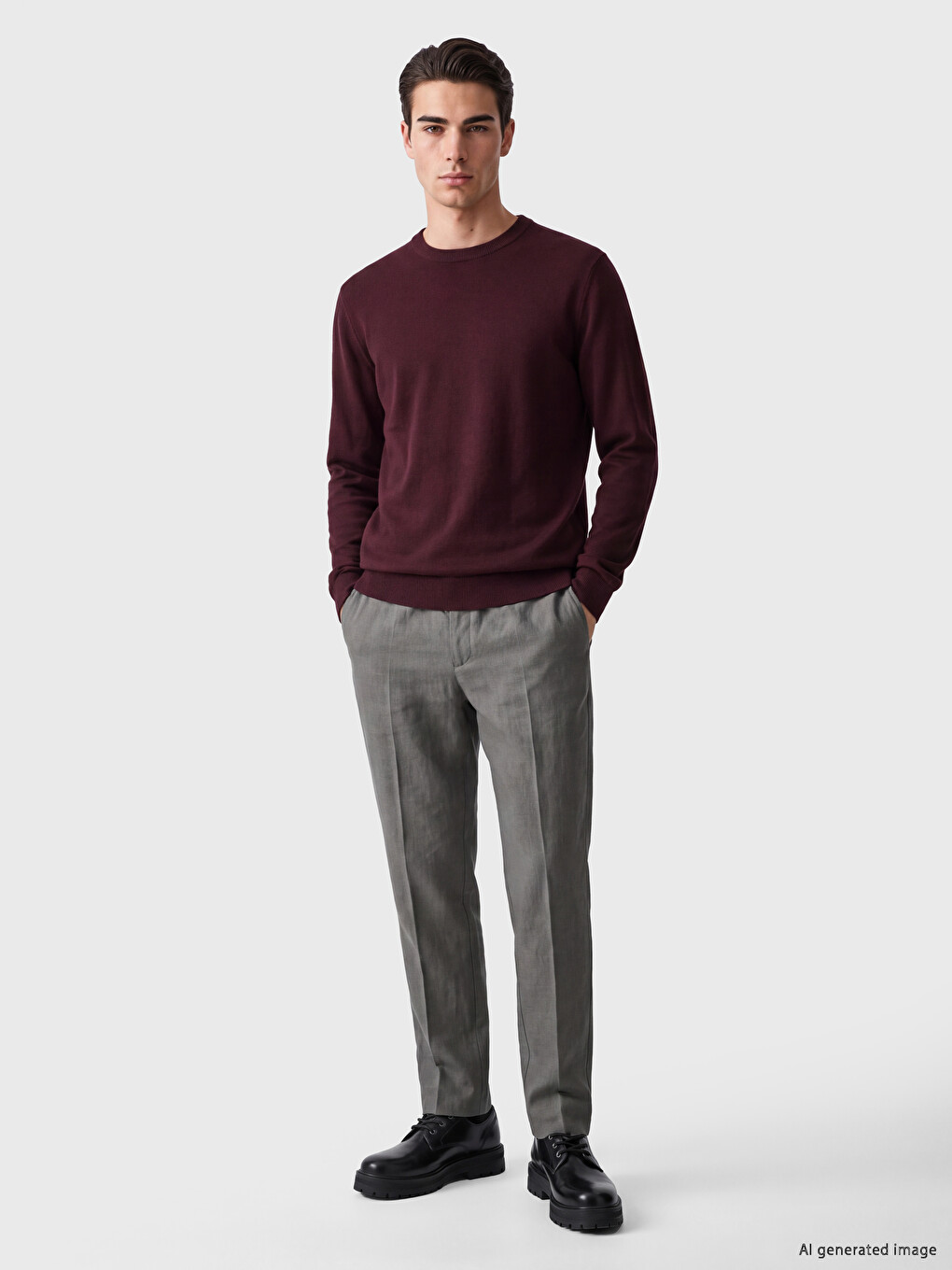 Man Bordeaux Sweater-1