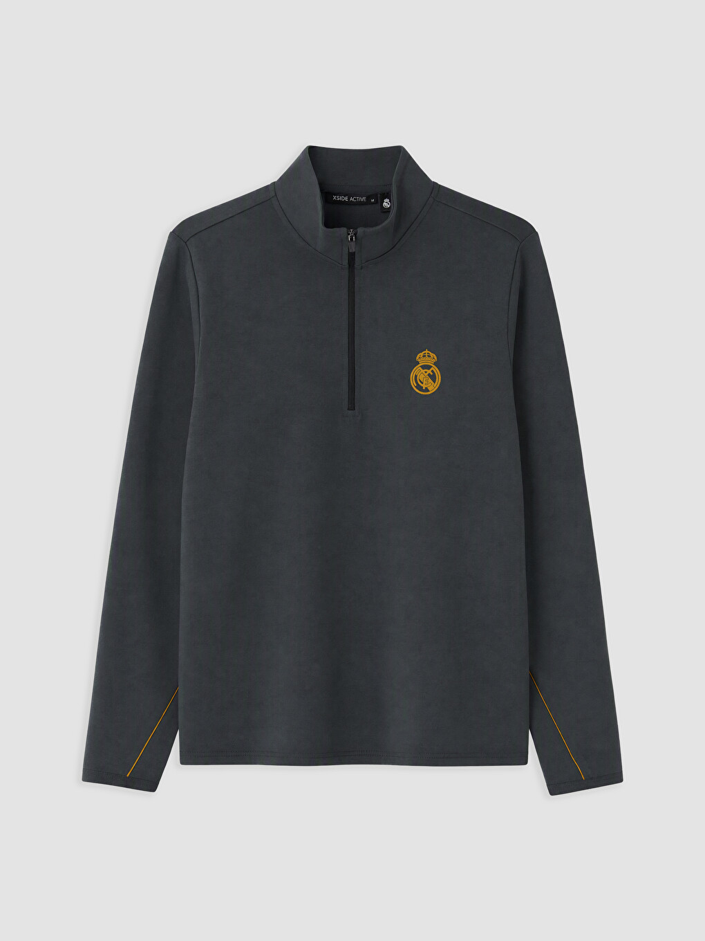 Gri Real Madrid Nakışlı Erkek Sweatshirt