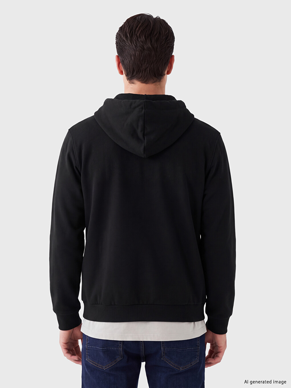 Hooded Men's Zip-up Sweatshirt-3