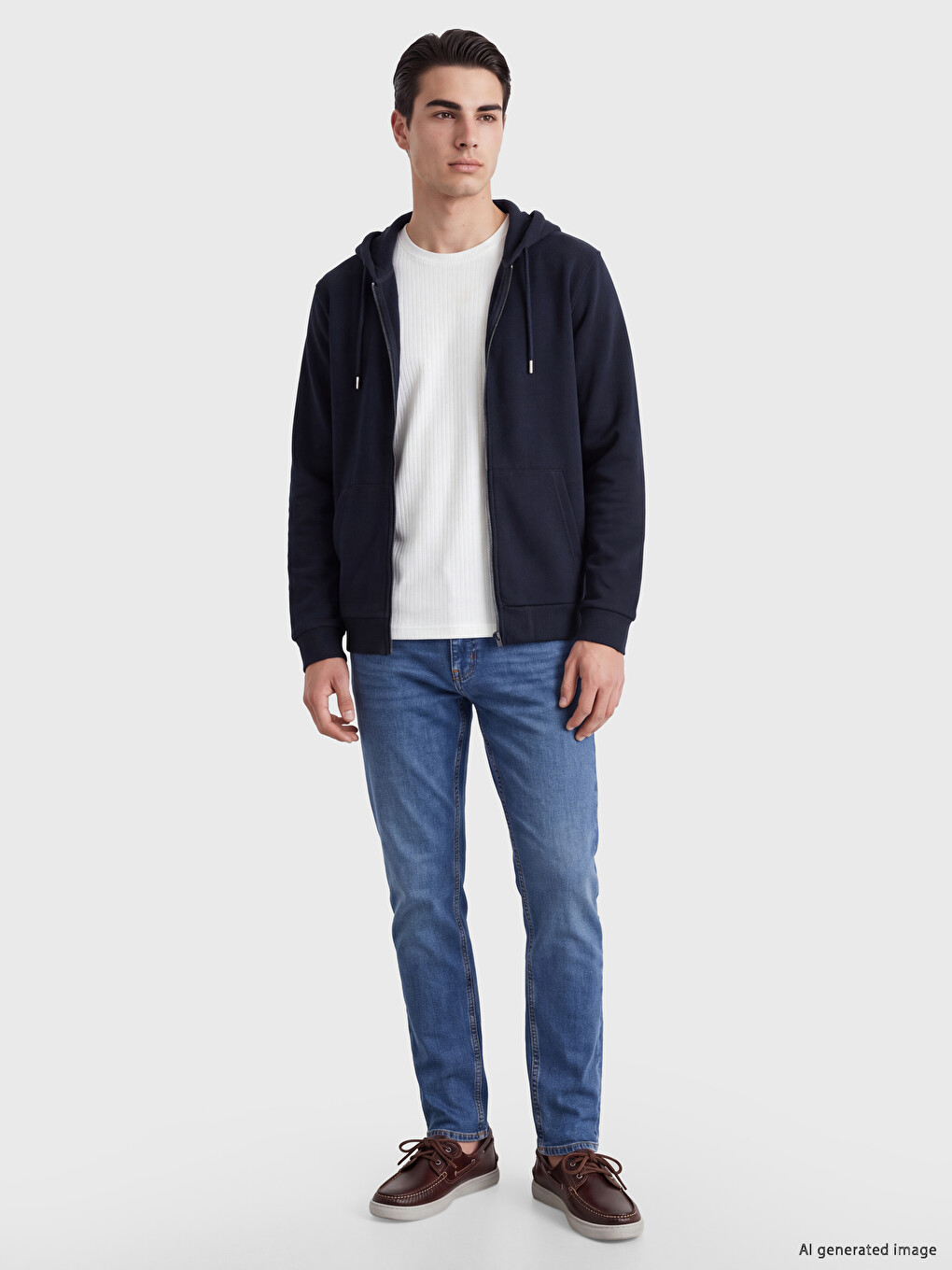 Hooded Men's Zip-up Sweatshirt-1