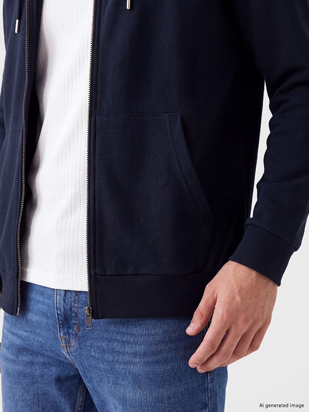 Hooded Men's Zip-up Sweatshirt-2
