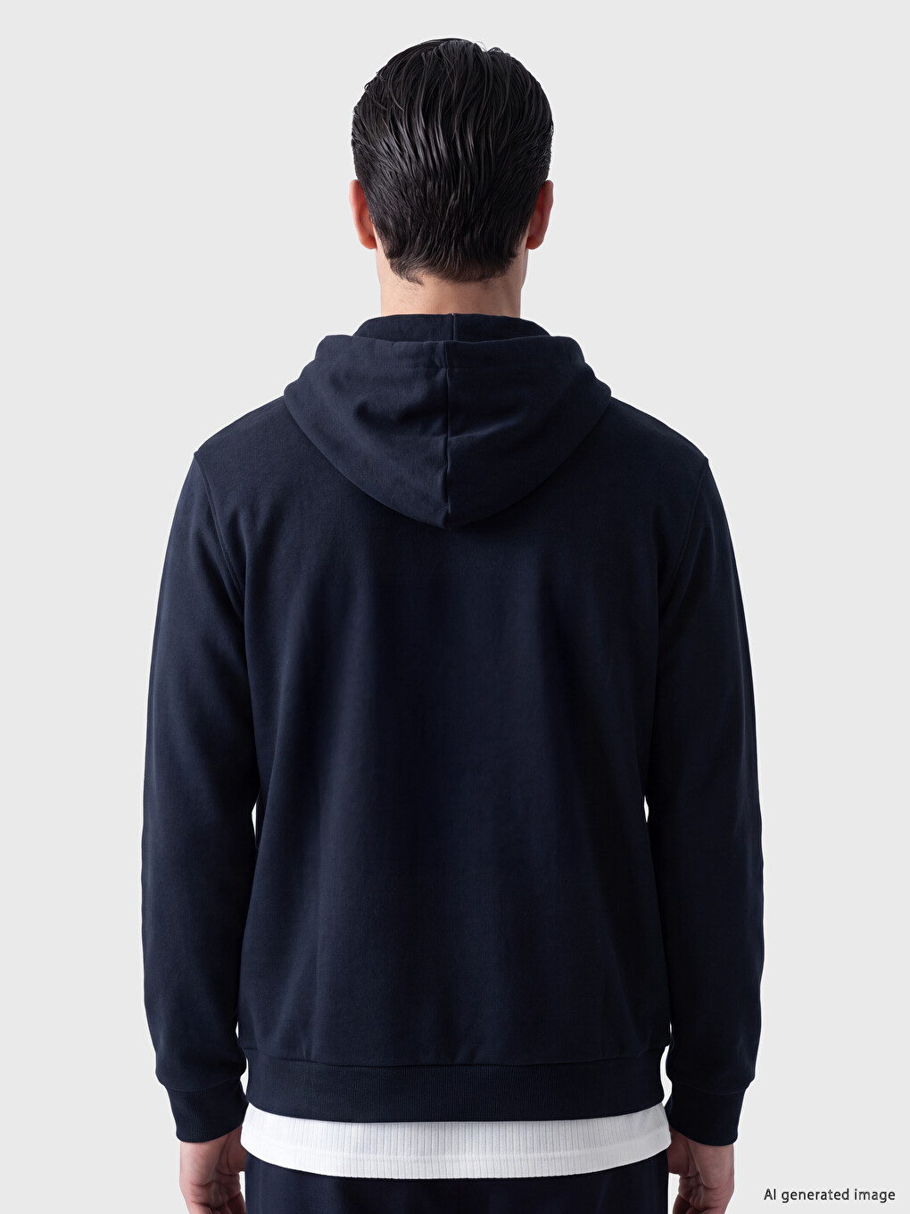 Hooded Men's Zip-up Sweatshirt-3