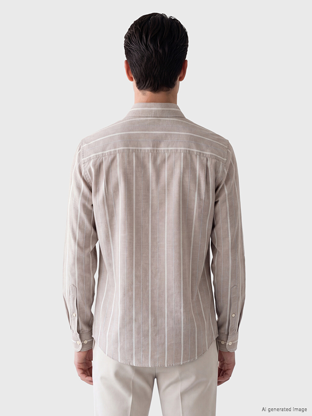 Regular Fit Striped Oxford Men's Shirt-2