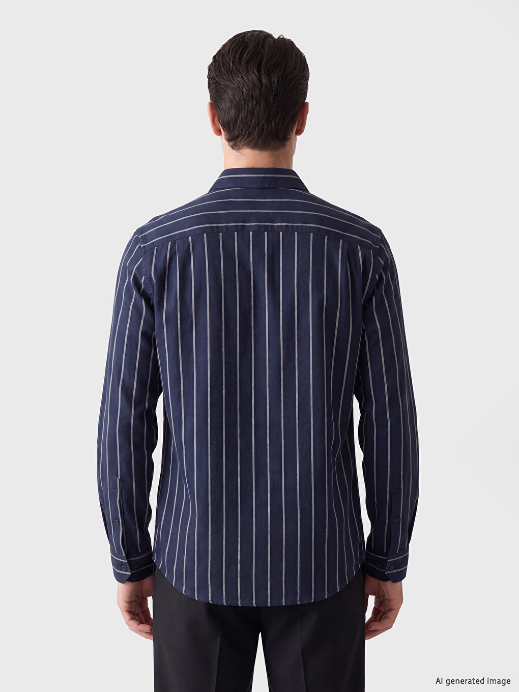 Regular Fit Striped Oxford Men's Shirt-2