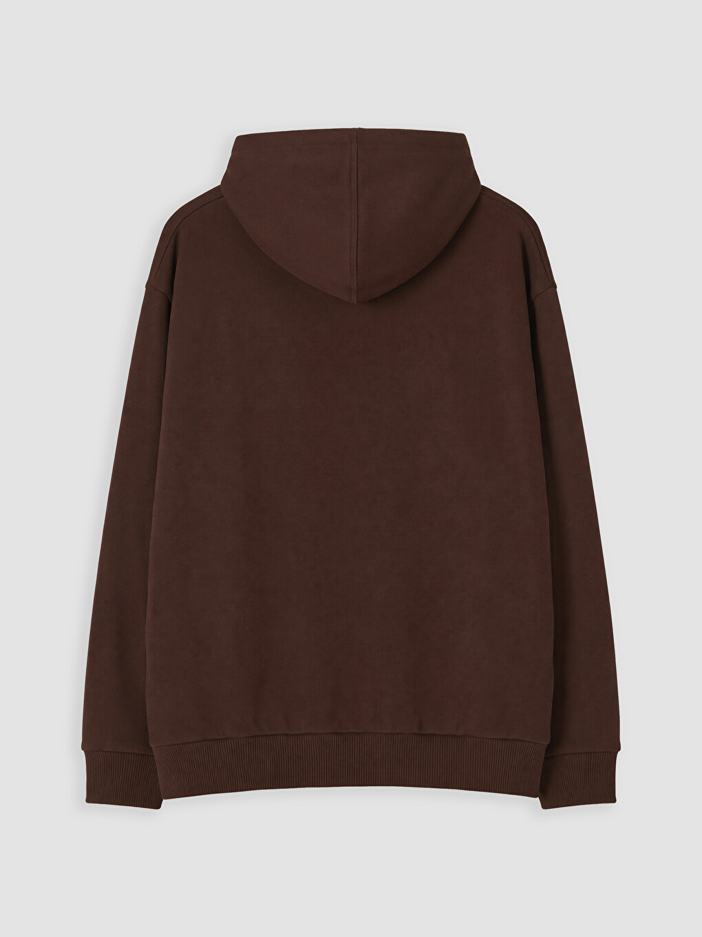 Kahverengi Kapüşonlu Baskılı Erkek Çocuk Fermuarlı Sweatshirt-2