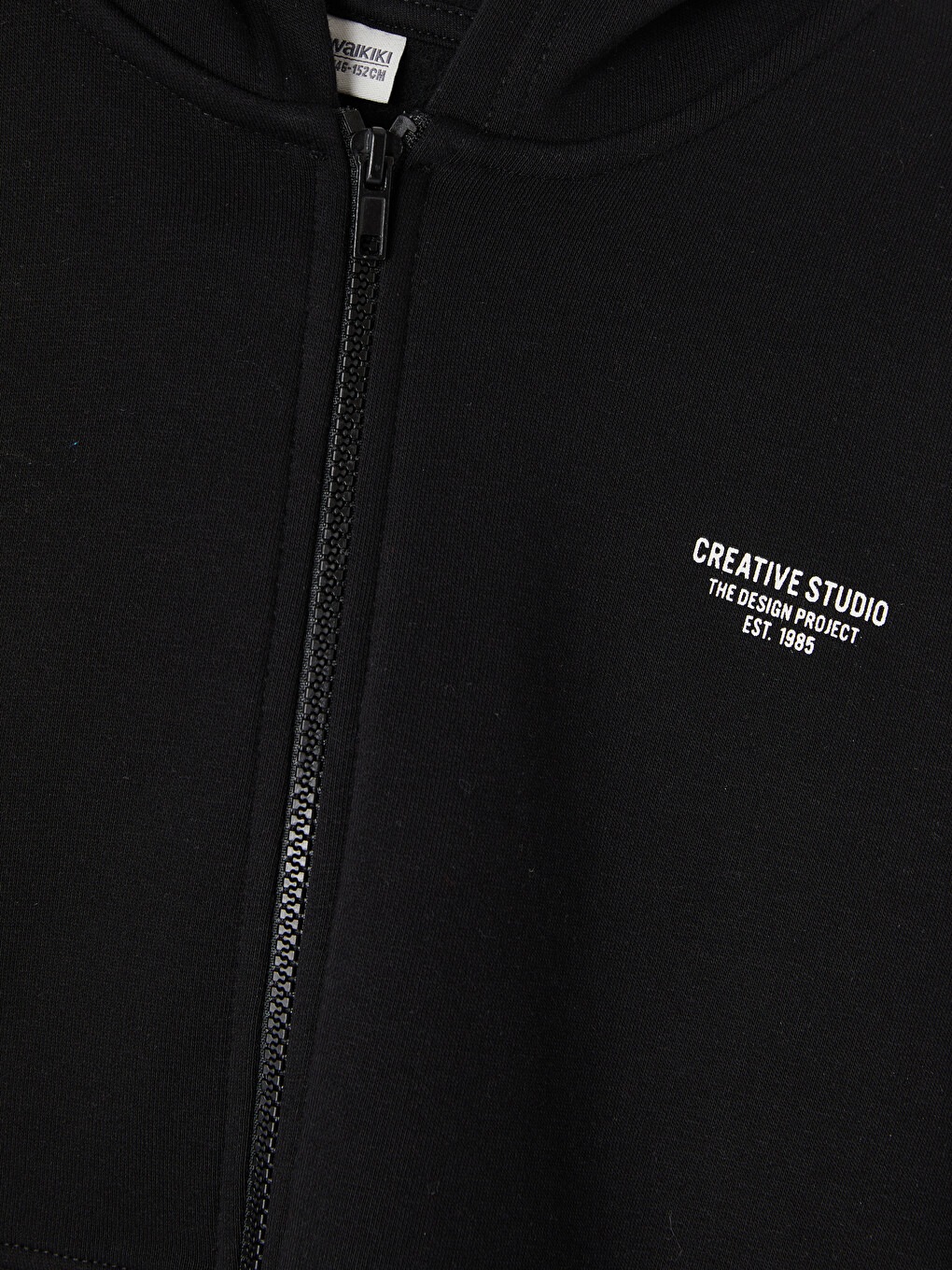Siyah Kalın Erkek Çocuk Fermuarlı Sweatshirt-2