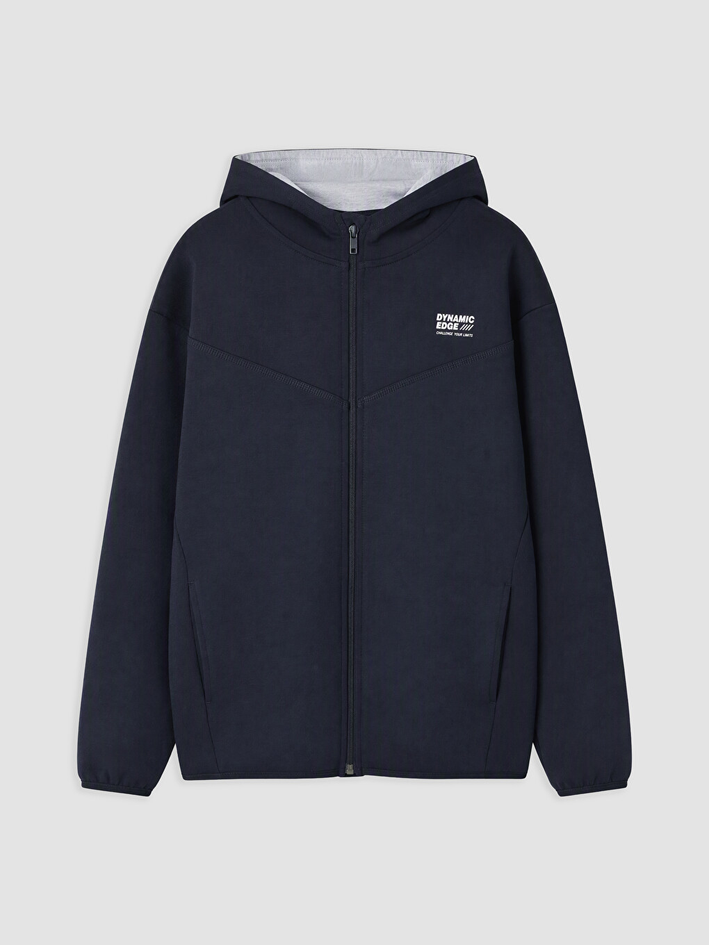 Boy Navy Zip-up Sweatshirt