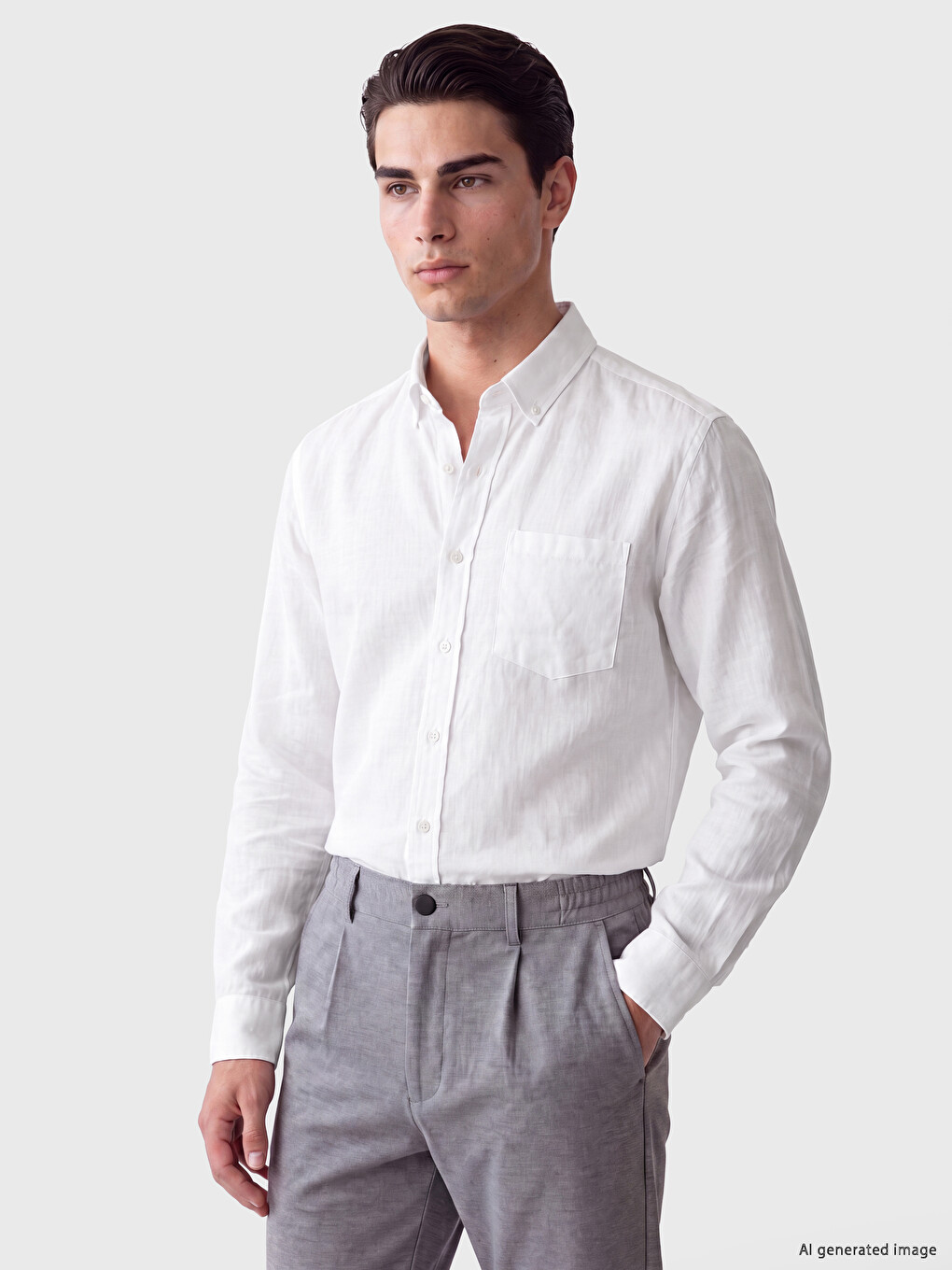 Regular Fit Poplin Men's Shirt