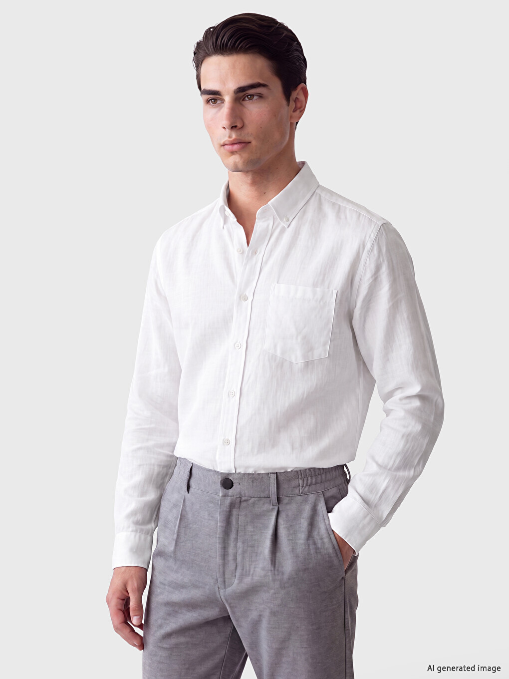 Regular Fit Poplin Men's Shirt