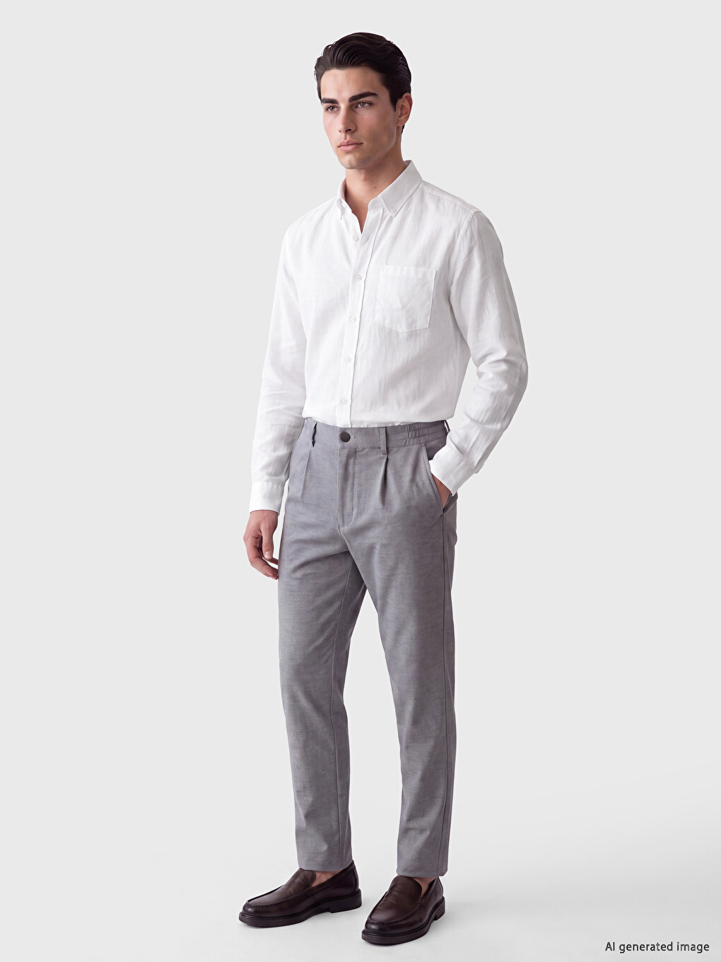 Regular Fit Poplin Men's Shirt-1