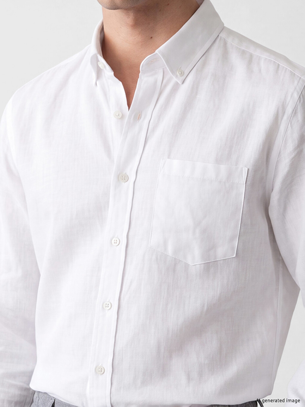 Regular Fit Poplin Men's Shirt-2